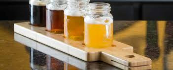 Tablecraft FLBEER4 4.5 oz. Mason Jar Flight Taster Glass - 4 / Pk