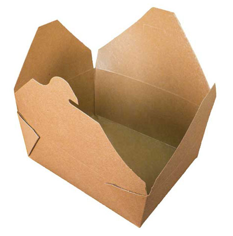 Bio-Plus-Earth 08BPEARTHM 6" x 5" x 2 1/2" Kraft Microwavable Paper #8 Take-Out Container