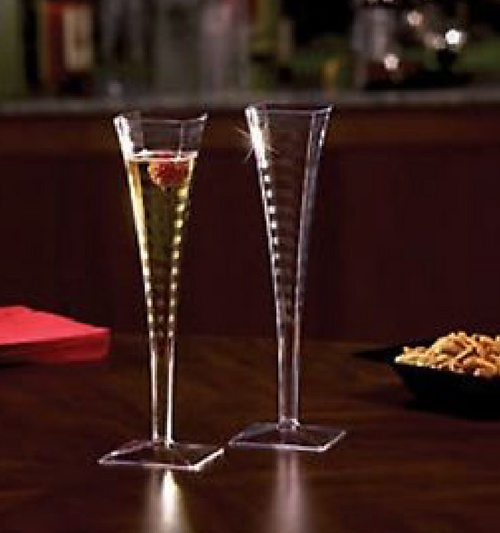 EMI Yoshi SFC5 Clear Plastic 5 oz. Champagne Flute