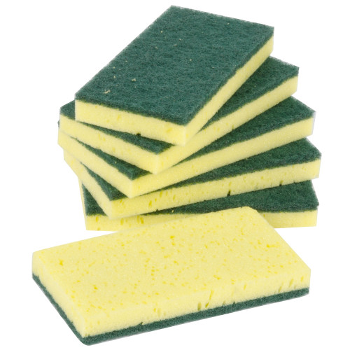 Royal Paper S740 6" x 3 1/2" Sponge with Green Scrubber