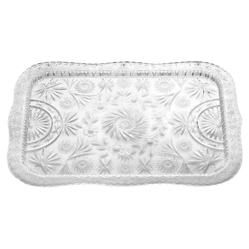 Novelty Crystal 1000 22" x 16 1/2" Crystal Rectangular Plastic Catering Tray