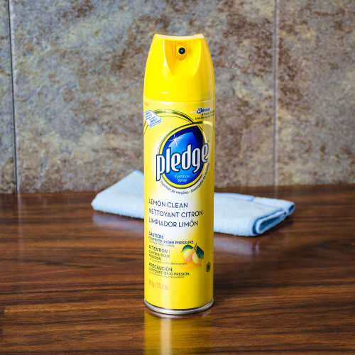 Pledge 95763074 13.8 oz. Lemon Clean Institutional Formula Aerosol Furniture Spray - 6 / Case