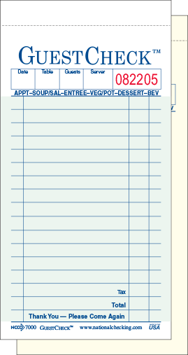 National Checking G7000 Medium Two-Part Carbonless - Bound Book