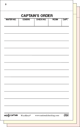 National Checking CAPTAIN-50 Small Three-Part Carbonless - Bound Book - Case of 50 Books