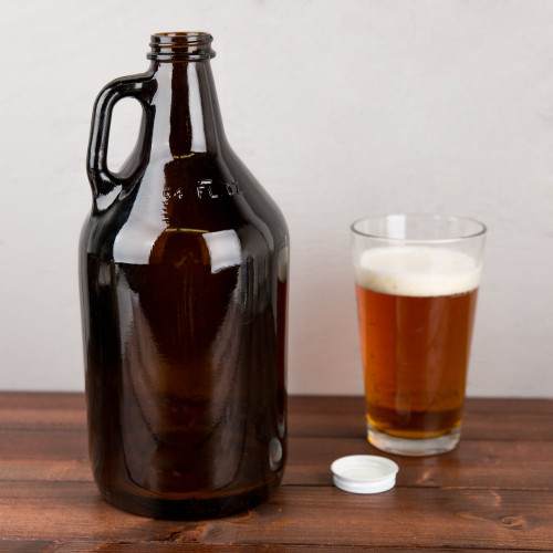 Libbey 70217 64 oz. Amber Growler