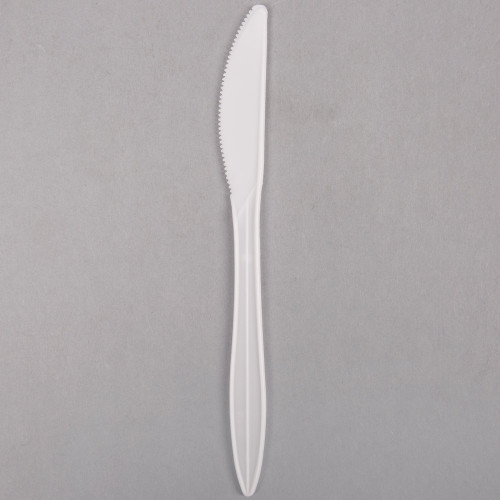 Medium Weight White Plastic Knife - 1000/Case