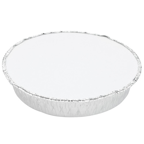 8" Round Foil Laminated Board Lid - 500/Case