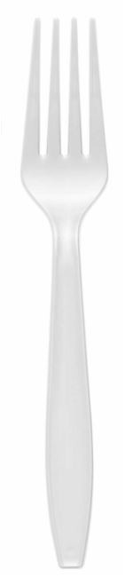 White Heavy Weight Plastic Fork - Pack of 51
