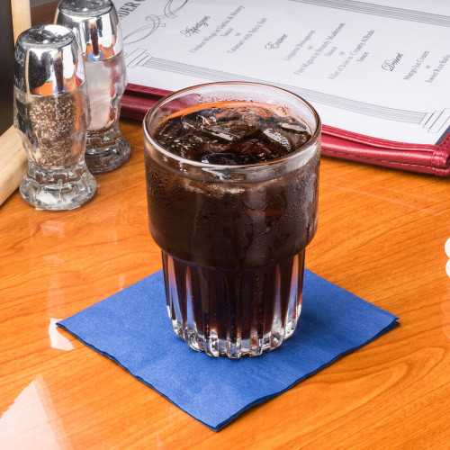 Blue 2-Ply Beverage / Cocktail Napkins - 50/Pack