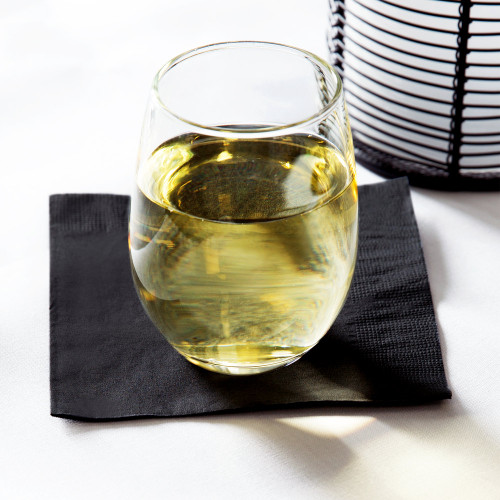 Black 2-Ply Beverage / Cocktail Napkins - 50/Pack