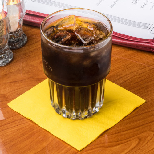 Yellow 2-Ply Beverage / Cocktail Napkins - 50/Pack