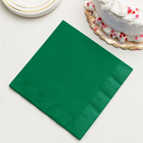 Green 2-Ply Paper Dinner Napkin - 50/Pack