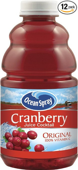 Ocean Spray Cranberry Juice Cocktail Mixer Bottle, 32-Ounce Bottles (Pack of 12)