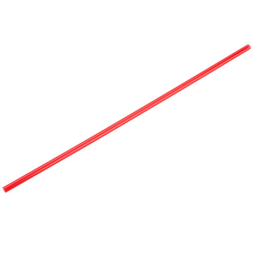7" Red Unwrapped Collins Straw / Sip Stick