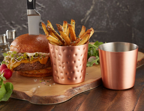 American Metalcraft FFCCS337 3 3/8" Satin Copper French Fry Cup
