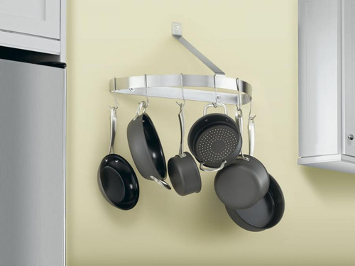 Cuisinart CRHC-22B Chef's Classic Half-Circle Wall-Mount Pot Rack, Brushed Stainless