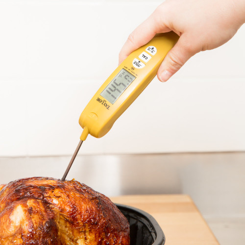Taylor 9867FDA 4" Folding Digital Probe Thermometer - 1.5mm Diameter Probe