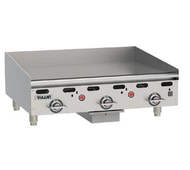 Vulcan MSA36 36" Countertop Gas Griddle with Snap Action Thermostatic Controls - 81,000 BTU