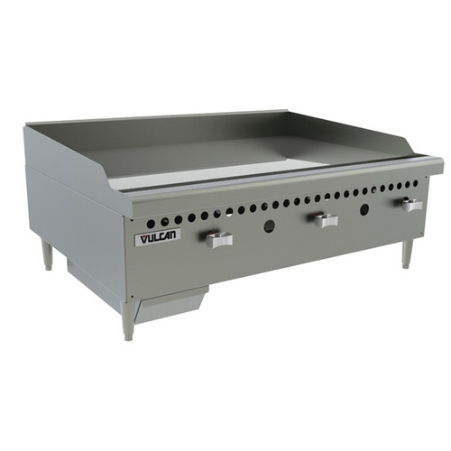Vulcan VCRG36-M1 Natural Gas 36" Countertop Griddle with Manual Controls - 75,000 BTU