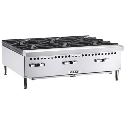  Vulcan VCRH36-1 Natural Gas 36" 6 Burner Countertop Range / Hot Plate - 150,000 BTU
