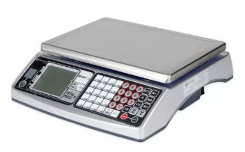 San Jamar SCDG30LFT 30 lb Price Computing Scale w/ 12.5" x 9" Platform, Stainless Steel