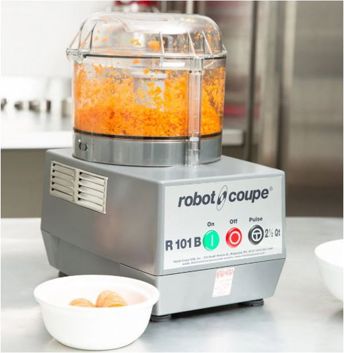 Robot Coupe R101BCLR Food Processor with 2.5 Qt. Clear Polycarbonate Bowl - 3/4 hp