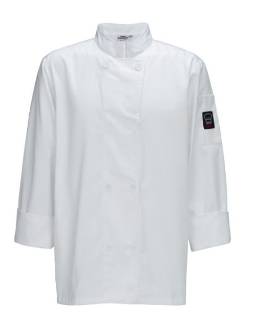 Unisex Cook Jacket with Traditional Buttons, Extra Large, White