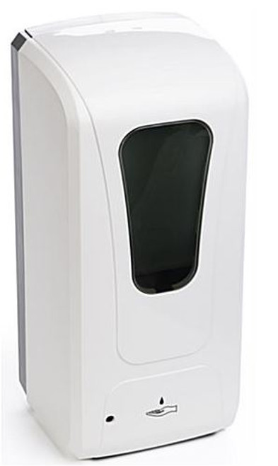 Touchless Hand Sanitizer Dispenser, Wall Mount, Locking Compartment - White