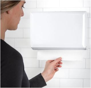 San Jamar T1800WH Wall Mount Paper Towel Dispenser for Singlefold - Steel, White