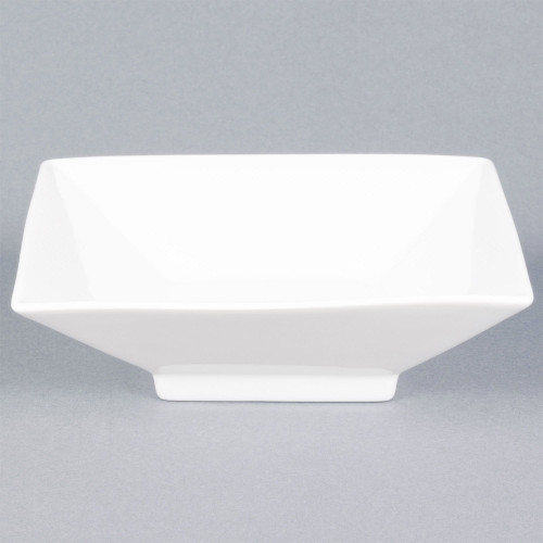 CAC CTY-36 Citysquare 12 oz. Bright White Square Porcelain Bowl - 36/Case