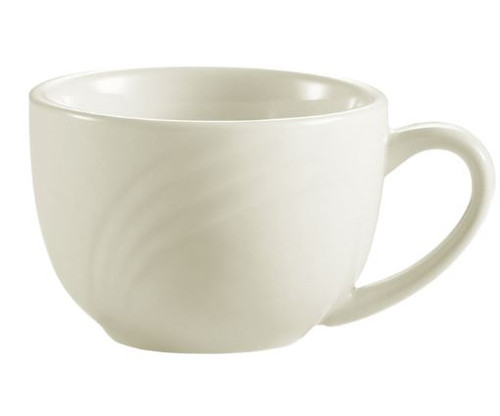 CAC GAD-1 Garden State 7 oz. Bone White Porcelain Coffee Cup - 36/Case