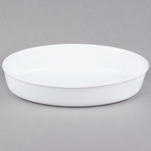 CAC ODP-8 46 oz. White Oval Deep Dish Porcelain Serving Platter