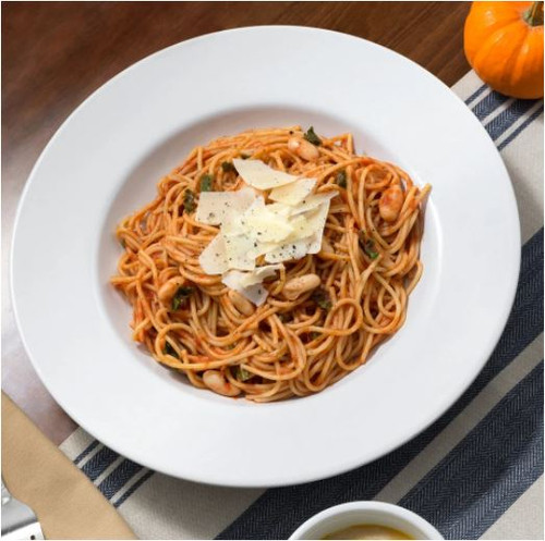 CAC RCN-120 Super White 26 oz. Clinton Rolled Edge Pasta Bowl - 12/Case