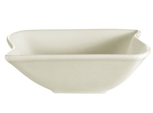 CAC SOH-77 Soho 32oz. Ivory (American White) Square Stoneware Soup / Pasta Bowl - 24/Case