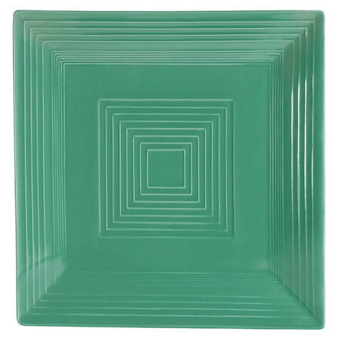 CAC TG-SQ16-G Tango 10" Green Square Plate - 12/Case