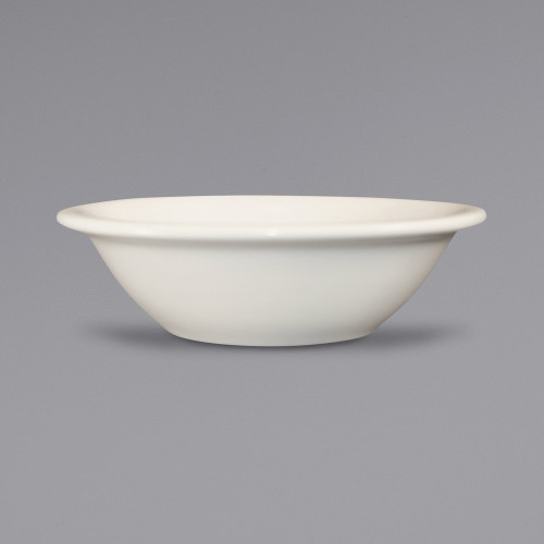 CAC NRC-11  4.5 oz. Ivory (American White) Narrow Rim Rolled Edge Stoneware Fruit Bowl - 36/Case