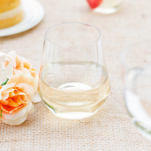 WNA Comet RESSGL12 Reserv 12 oz. Clear Plastic Stemless Wine Goblet