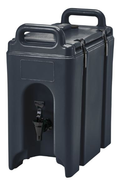 Cambro 250LCD110 Camtainer 2.5 Gallon Black Insulated Beverage Dispenser - 250LCD-BK 