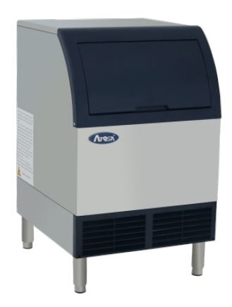 Atosa YR140‐AP‐161 Cube Ice Maker With Bin, Half Dice Cubes, 142 lbs/Day