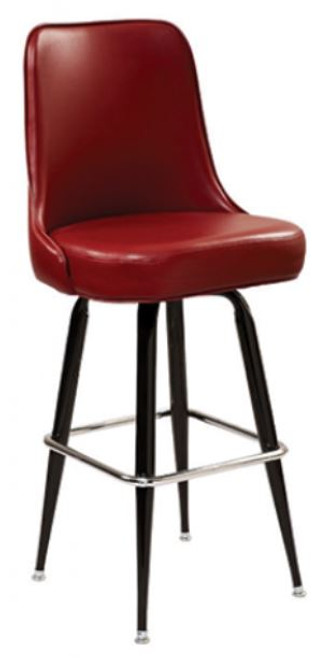 G&A Seating 3X Classic Swivel Barstool - Claret