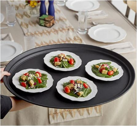 Winco TFG-2622K Black Non-Skid Serving Tray 26" x 22" = To Cambro 2700CT