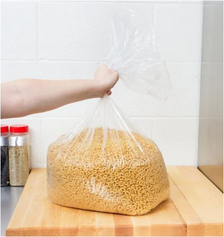 12" x 8" x 30 Heavy Duty Plastic Food Bag - 500/Case