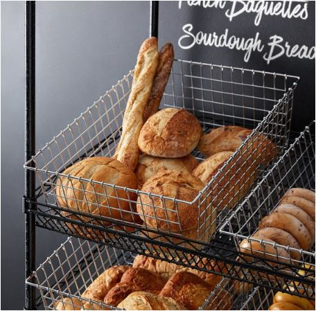 24" x 18" x 8" Level Top Wire Bagel / Pastry Basket