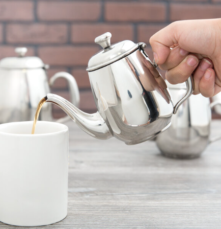 Vollrath 46593 Orion 12 oz. Mirror-Finished Stainless Steel Coffee / Tea Pot