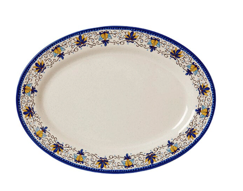 GET OP-618-SL Santa Lucia 18" x 13 1/2" Oval Platter