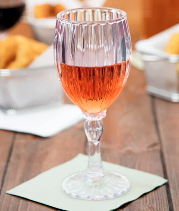 GET SW-1422-1-SAN-CL 8 oz. SAN Plastic Fluted Wine Glass - 24/Case - SW1422