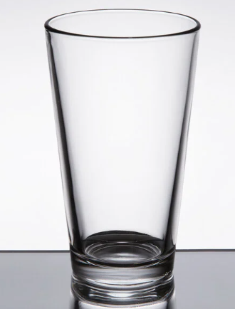 Libbey Restaurant Basics 16 oz. Rim Tempered Mixing Glass / Pint Glass - 24/Case