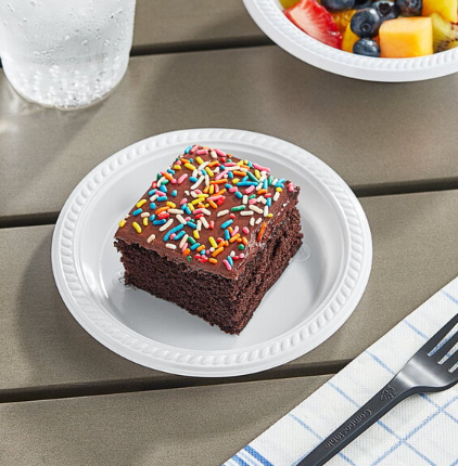 6" White Plastic Plate