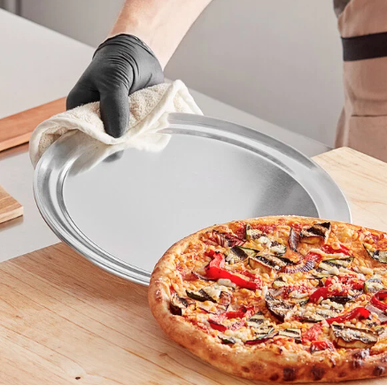 Winco APZT-11 11" Wide Rim Pizza Pan - PT11