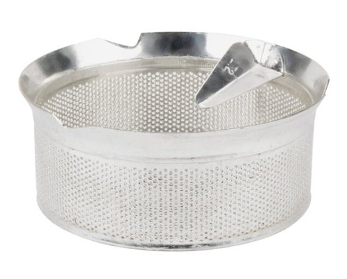 Louis Tellier M5020 5/64" / 2 MM Perforated Replacement Sieve for # 5 Food Mill - Tin-Plated Steel